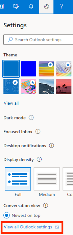 All Outlook Settings