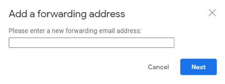 Forwarding address field