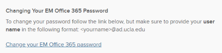 Changing your EM office 365 password; follow the link below