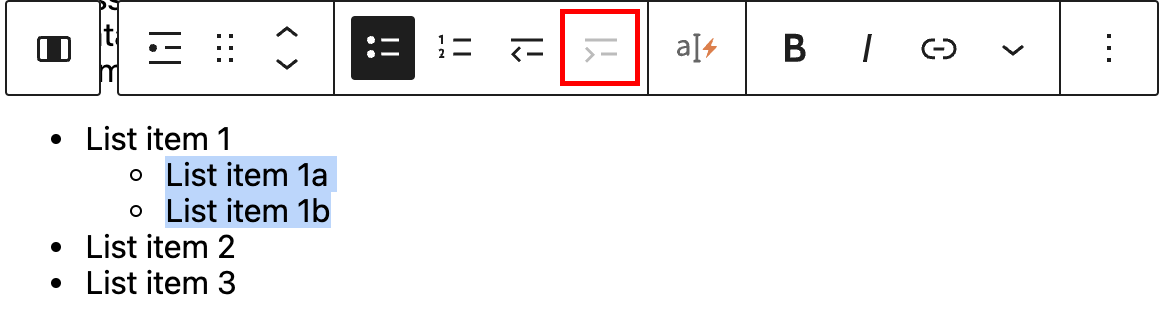 Nested lists